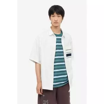 Рубашка свободного кроя с карманами, белая 1178844001 XSEUR XSS