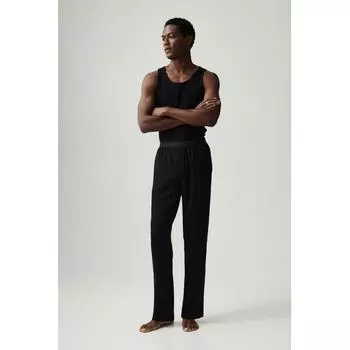 HM свободные атласные брюки черного цвета XS