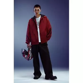 HM свободный крой нейлоновая верхняя рубашка красная S