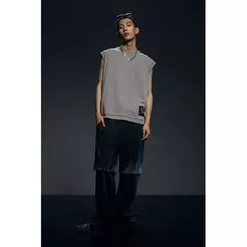 HM Свободный топ без рукавов с принтом Серый Пауза S