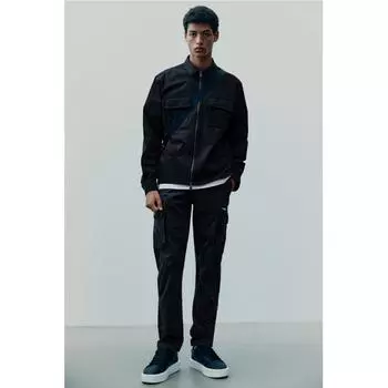 HM Twill oversHirt Regular Fit Black S