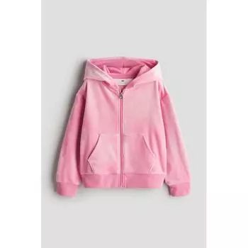 HM Велюровая толстовка на молнии розового цвета