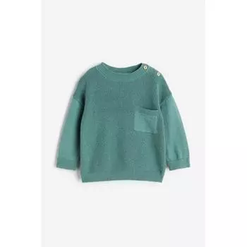 HM вязаный свитер пыльно-зеленый