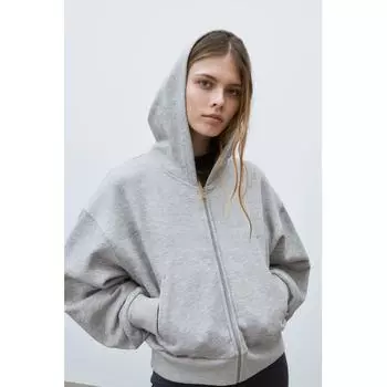 HM Zip Up Толстовка Светло-Серый Меланж