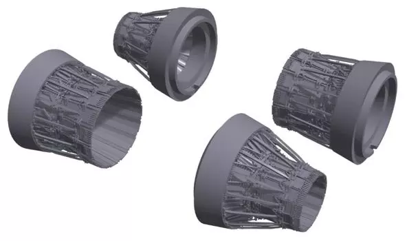 HMA Metalism F100 Nozzle Decal Set Plastic Model Parts 1/72 F-15 + HMAM3-714