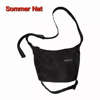 HMN Studio Sommer Nat Bloggers Same Style Easiest for Match Waterproof Multi-Storage Messenger Bag Black (In Stock)