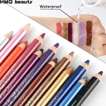 HMQ Beauty 12 цветов поставляется с точилкой для карандашей, подводкой для глаз, хайлайтером, водостойким карандашом для теней для век