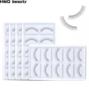 HMQ Beauty 5 пар накладных ресниц для индивидуальной практики, натуральные тренировочные ресницы для привитых ресниц