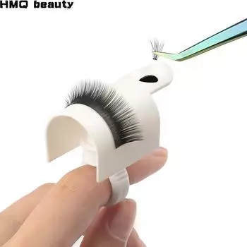 HMQ Beauty Лоток для накладных ресниц и клейкое кольцо Два в одном набор для макияжа Инструмент U-образный клей Держатель клей