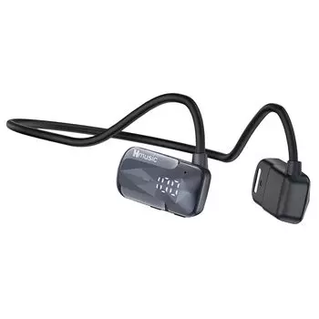 Hmusic 2024 Air conduction earphones earphones with Bluetooth that exceeds bone conduction earphones With microphone Playback time over IPX5 20g ultra