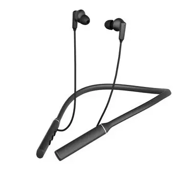 Hmusic Bluetooth наушники беспроводные наушники 35H воспроизведения USB C быстрая зарядка шумоизоляция беспроводные наушники для работы тренажерный зал шейный ободок, время, сайт, чёрный