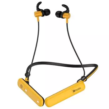 Hmusic Наушники с шейным ободом, беспроводные наушники с шумоподавлением, 80 ч, сверхдлительная непрерывная работа, IPX7, водонепроницаемость, 4 режима эквалайзера, игровые режимы, магнитный, сверхбыстрый