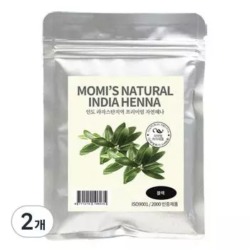 Хна Momis Natural India 100 г, химический черный, 2 шт.