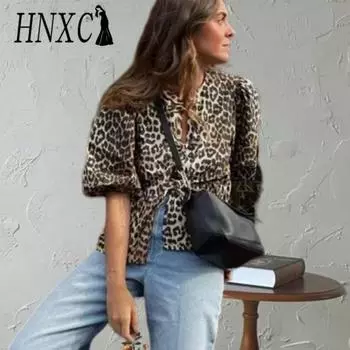 HNXC Женские модные повседневные летние весенние блузки и рубашки с круглым вырезом с рукавом 1/2 XS розовый