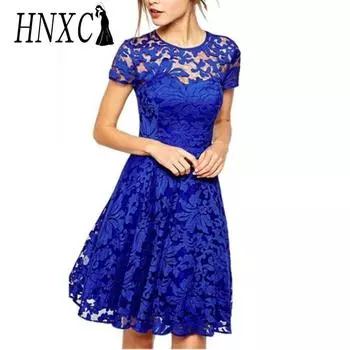 HNXC Женская мода лето весна однотонный принт короткий рукав О-образный вырез повседневные платья S белый