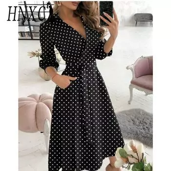 HNXC Женские модные летние весенние повседневные платья с короткими рукавами и v-образным вырезом S хаки