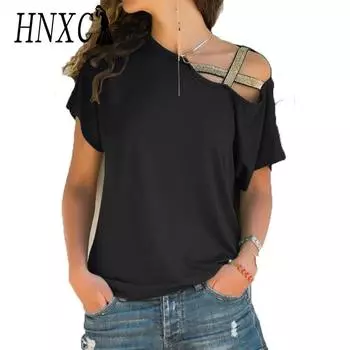 HNXC Женские модные повседневные летние однотонные блузки и рубашки с короткими рукавами с принтом S белый