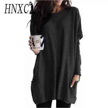 HNXC женские модные повседневные летние однотонные блузки и рубашки с короткими рукавами и круглым вырезом с принтом S чёрный