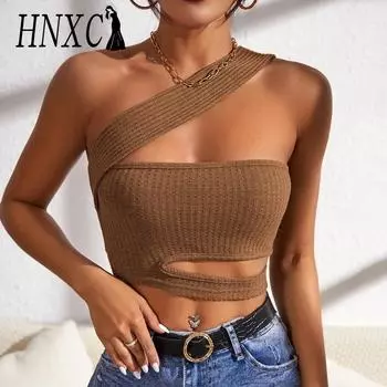 HNXC Женские модные повседневные летние однотонные блузки и рубашки с длинными рукавами с принтом S чёрный