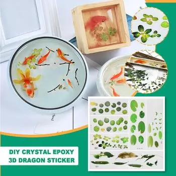 (HO)DIY ручной работы 3D кристалл эпоксидной смолы материал для рисования ручная роспись наклейки разноцветный