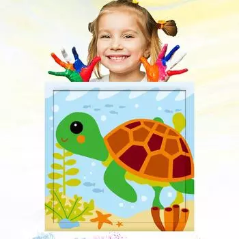 Развитие хобби 20x20 см Детская живопись Обучение Детский рисунок Ручная роспись маслом по номерам для детей 20x20cm no Frame