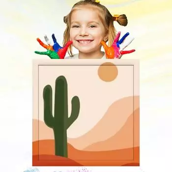 Хобби Развитие 20x20см Детский рисунок Ручной роспись маслом По номерам Для детей Дети Обучение рисованию 20x20cm no Frame