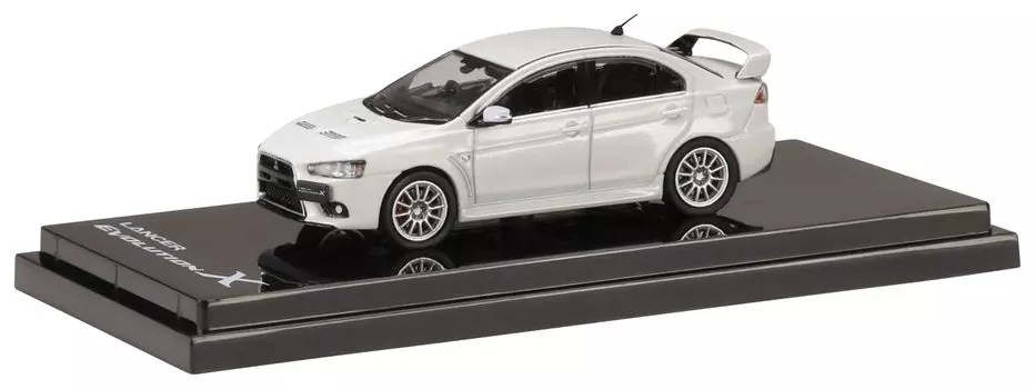 Хобби Япония Mitsubishi Lancer Evolution 10 Белый жемчуг 1/64
