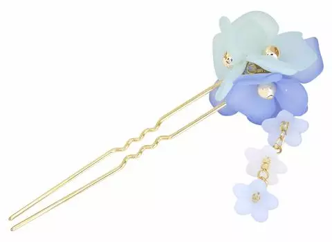 HOBBIX Bead Kit Kyo Hanatemari Hairpin Lapis Arabesque BK-102