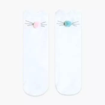 Hobby Baby Club Baby Cat Pom Pom Гольфы, комплект из 2 предметов, корейские детские товары