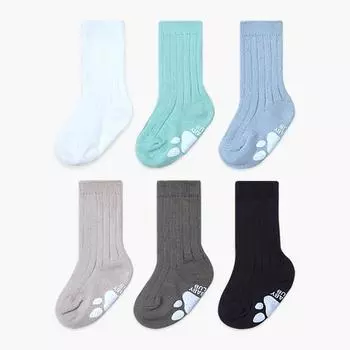 Hobby Baby Club Infant Пастельные длинные носки в рубчик, комплект из 6 предметов, корейские детские товары