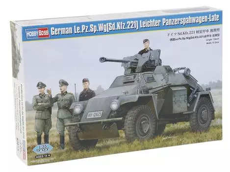 Hobby Boss 83814 Немецкая легкая бронированная машина, поздняя модель, пластиковая модель 1/35 Sd.Kfz.221