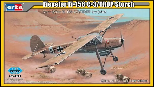 Hobby Boss Aircraft Series Germany Fieseler Fi156 Storch Plastic Model 80181 1/35 C-3/TROP