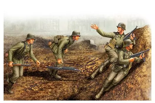 Hobby Boss Fighting Vehicle Series German 6th Army Infantry Set Mamaev Hill Plastic Model 84415 Molding Color 1/35