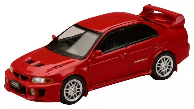 Hobby Japan HJ64 Mitsubishi Lancer GSR Evolution 5 1998 с брызговиком Palmer red готовый продукт 1/64 (CP9A)