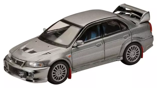 Hobby Japan HJ64 Mitsubishi Lancer GSR Evolution 6 CP9A 1999 с брызговиком, цвет титаново-серый, готовый продукт HJ642033AGM 1/64 металлик/изготовленный на заказ
