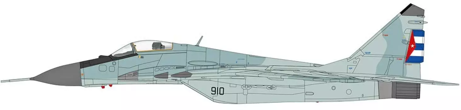 HOBBY MASTER Fulcrum A 231-я эскадрилья кубинских революционных ВВС Завершенный продукт 1/72 МиГ-29