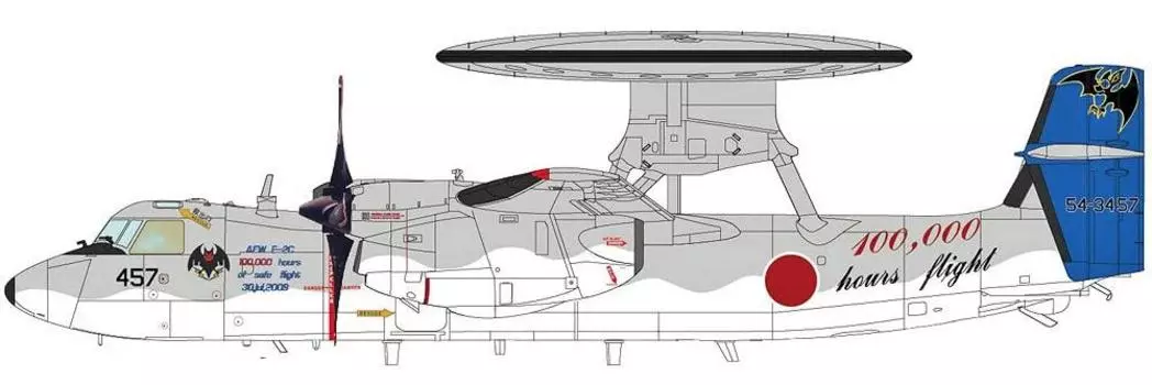 Памятная краска для часов полета ВВС Hawkeye HOBBY MASTER, готовое изделие 1/72 E-2C Self-Defense, 100 000 безаварийных полетов