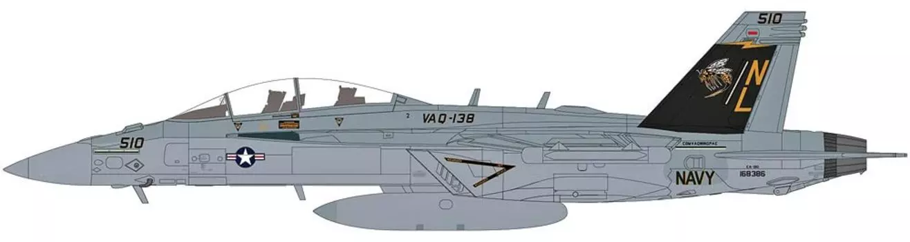 Hobby Master HOBBY MASTER Growler Yellow Jacket Готовое изделие 1/72 EA-18G VAQ-138