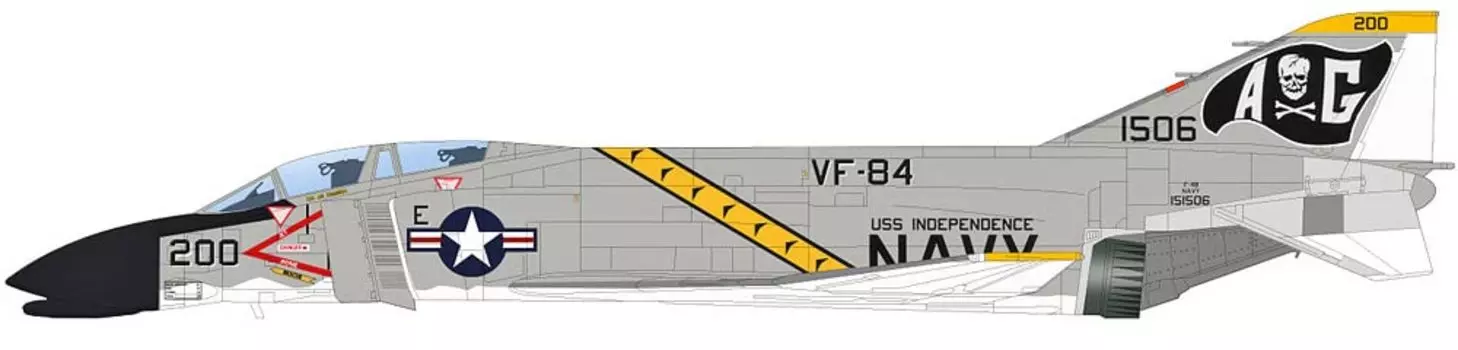 Hobby Master HOBBY MASTER Phantom 2 Jolly Rogers 1984 Completed Product 1/72 F-4B VF-84