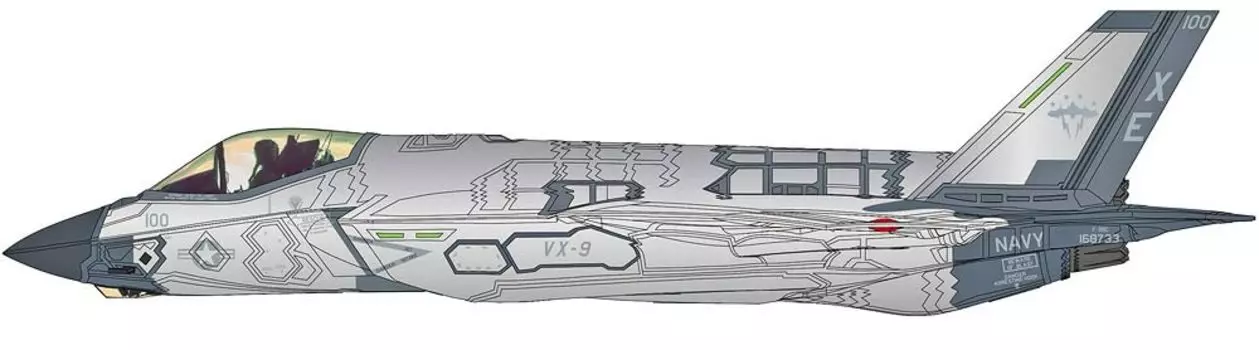 HOBBY MASTER Lightning II US Navy Mirror Coating Paint 2022 Готовый продукт 1/72 F-35C