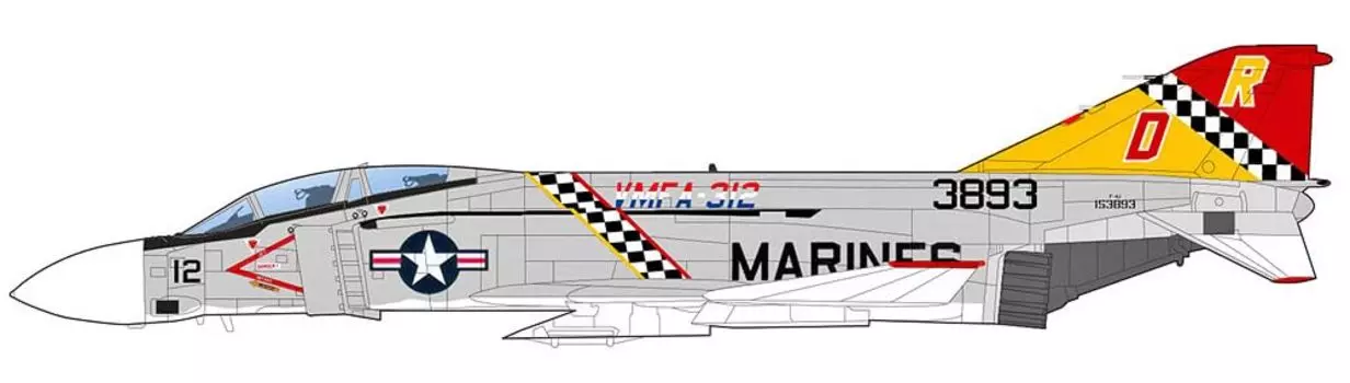 HOBBY MASTER Phantom 2 Корпус морской пехоты США 311-я истребительная ударная эскадрилья морской пехоты 1976 г. Завершенный продукт HA19067 1/72 F-4J