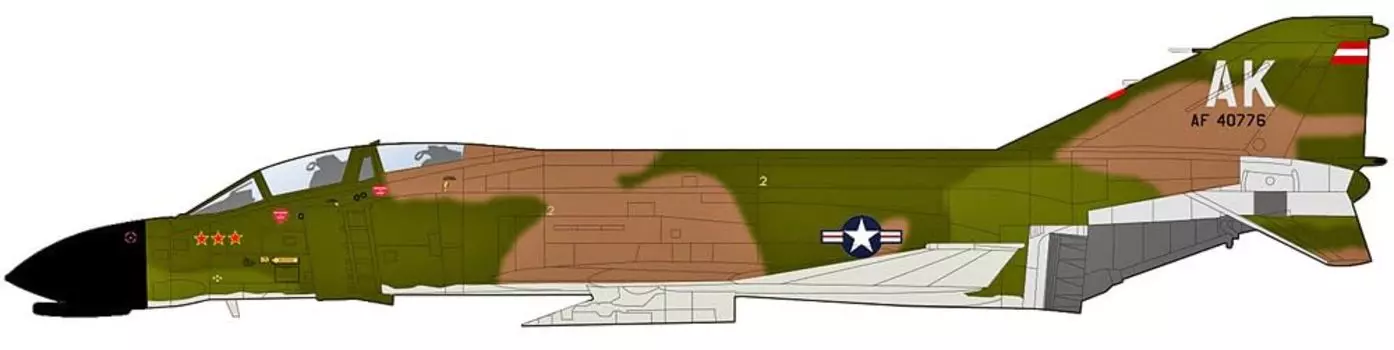 HOBBY MASTER Phantom 2 ВВС США 389-я тактическая истребительная эскадрилья The Gunfighters 1967 Завершенный продукт 1/72 F-4C