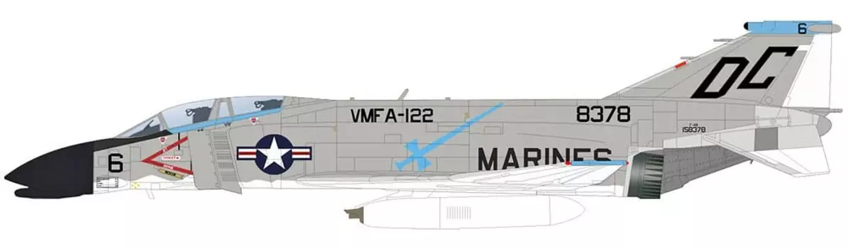 HOBBY MASTER Phantom II Gunpod Completed Product 1/72 F-4B VMFA-122w/SUU-23