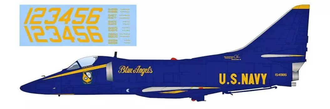 HOBBY MASTER Skyhawk Blue Angels Декаль включена в версию Завершенный продукт 1/72 A-4F 1-6