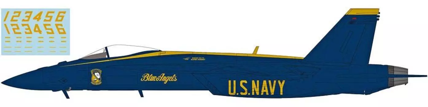 HOBBY MASTER Super Hornet Blue Angels 2021 Декаль включена в версию Завершенный продукт 1/72 F/A-18E Нет. 1-6