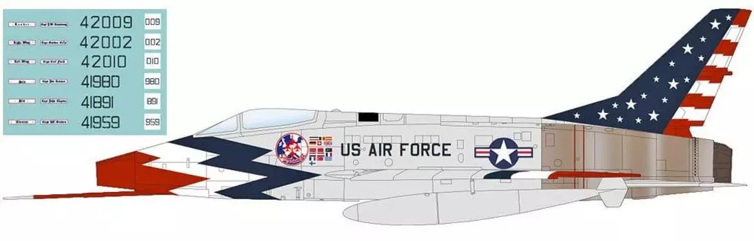 HOBBY MASTER Super Saber Sky Blazers 1960 Decal included version Completed product 1/72 F-100