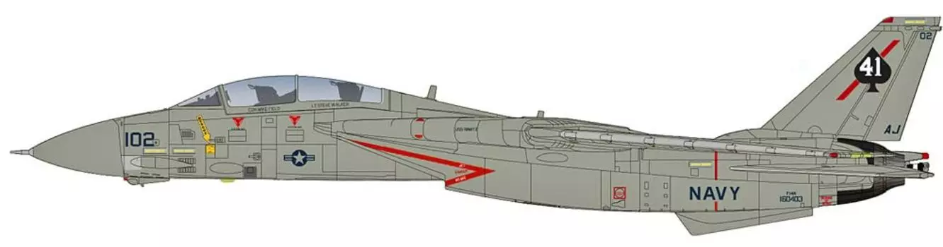 HOBBY MASTER Tomcat 41st Fighter Attack Squadron Sukhoi Killer 1981 Completed Product 1/72 F-14A