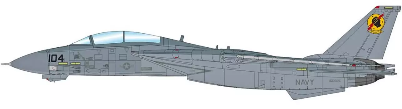HOBBY MASTER Tomcat First of the Fleet Completed Product 1/72 F-14A VFA-25