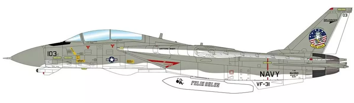 HOBBY MASTER Tomcat Tomcat Sunset 2006 Completed Product 1/72 F-14D VF-31