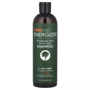 Hobe Labs, Energizer™, шампунь, розмарин, мята и чайное дерево, 12 жидких унций (355 мл)